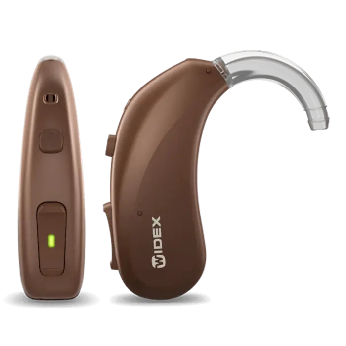 WIDEX MOMENT BTE MODELS BTE R D Chestnut Brown