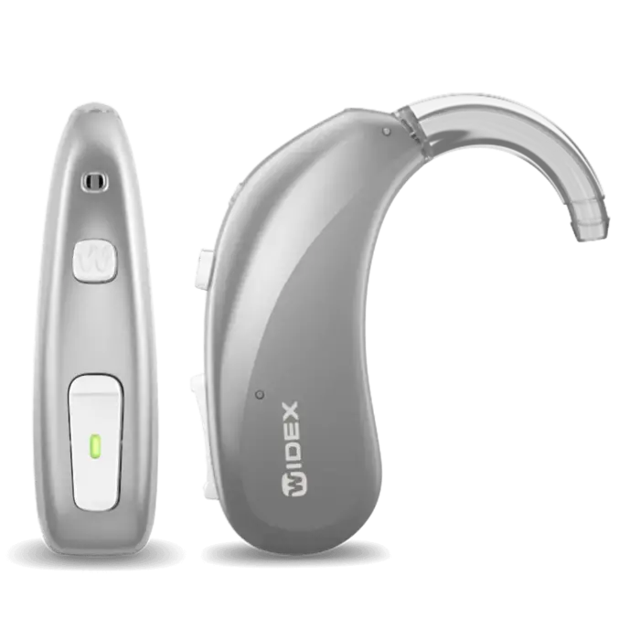 WIDEX MOMENT BTE MODELS BTE R D Silver Grey