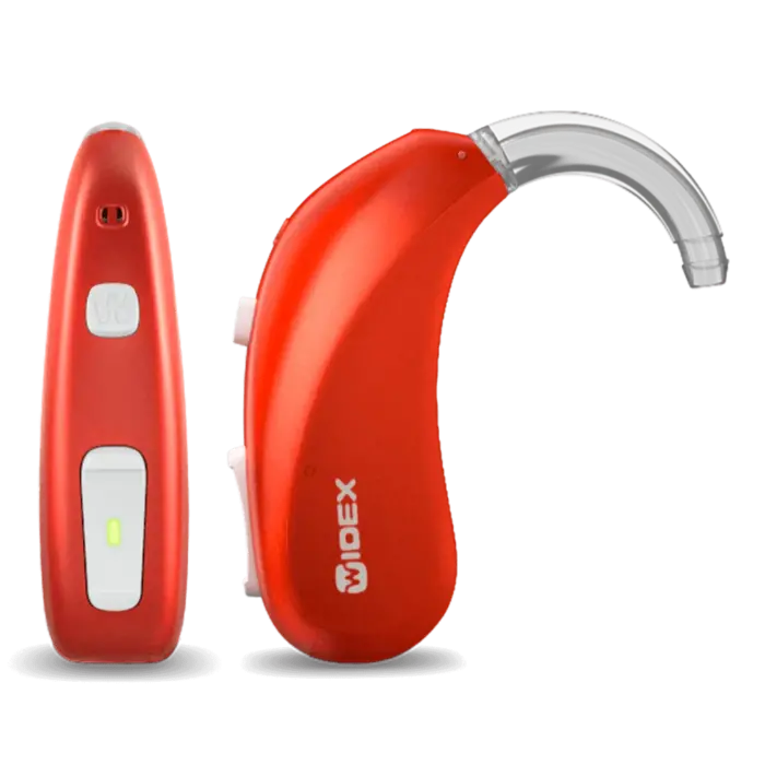 WIDEX MOMENT BTE MODELS BTE R D Sporty Red